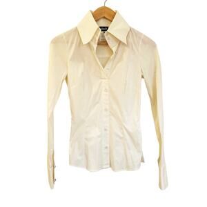 NEW Dolce & Gabbana White Button Down Blouse sz 24/38